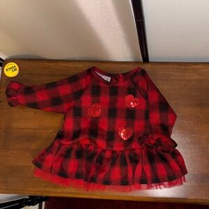 Pippa & Julie Red and Black Plaid Top